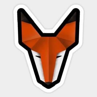 origami fox Sticker